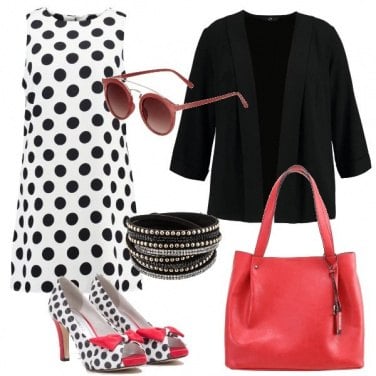 Outfit Curvy a pois