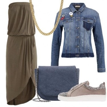 Outfit Vestito lungo in maglina
