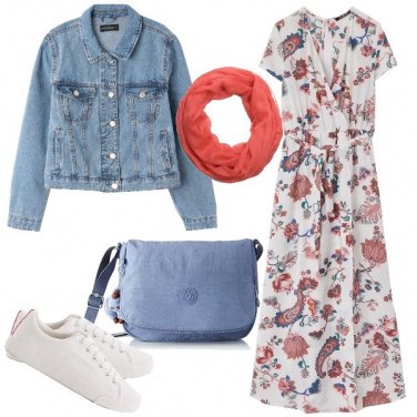 outfit vestito di jeans