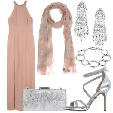 Outfit Rosa cipria per una cerimonia