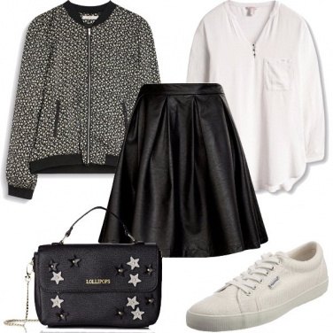Outfit Oggi in nero e bianco