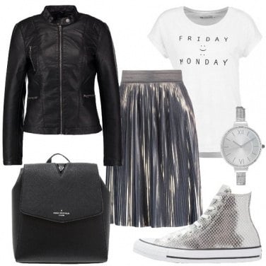 Outfit Effetto metallico