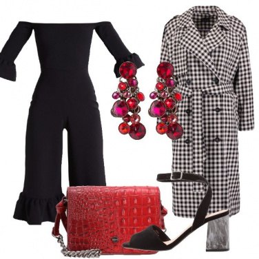 Outfit Vichy e rosso
