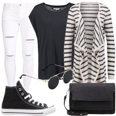 Outfit Semplicemente bianco e nero