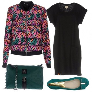 Outfit Il bomber con il vestito