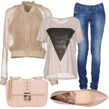 Outfit Bomber rosa