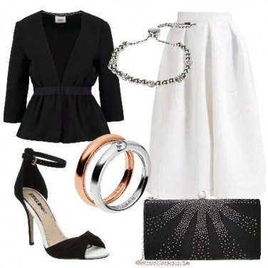 Outfit Raffinata in bianco e nero