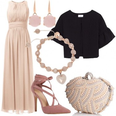 Outfit Principessa in rosa e nero