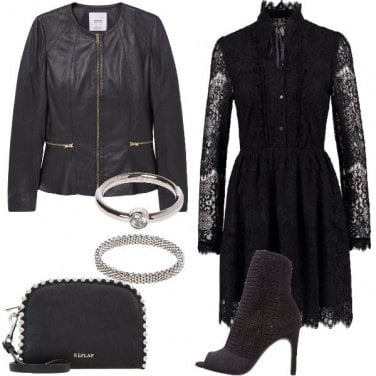 Outfit Il pizzo nero