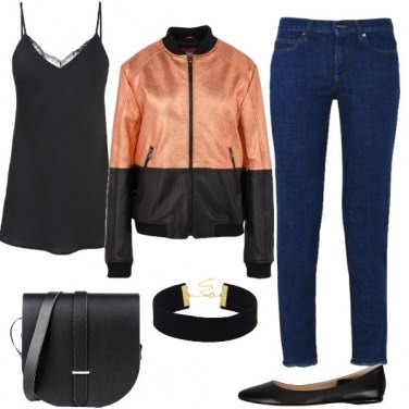 Outfit Il bomber laminato