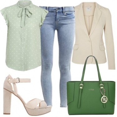 Outfit Camicia a pois