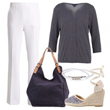 Outfit Blu e bianco