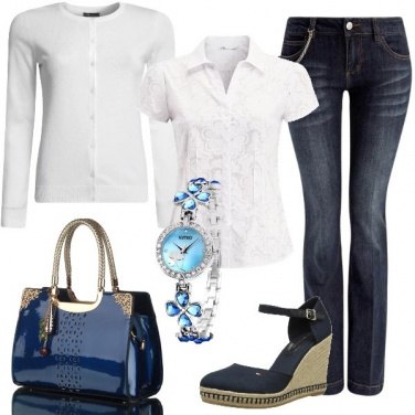 Outfit Bianco e jeans