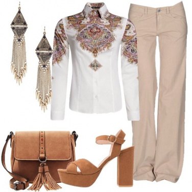 Outfit La camicia con stampa etnica