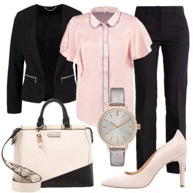 Outfit Tailleur in rosa