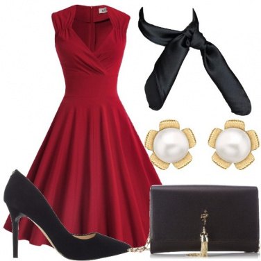 Outfit Elegante in rosso