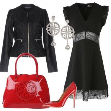 Outfit In rosso e nero