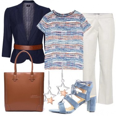 Outfit Maxi shopping bag in cuoio