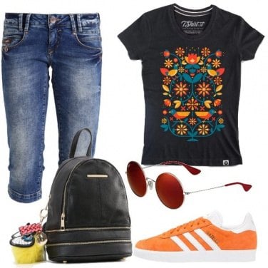 Outfit T-shirt con stampa