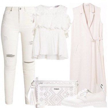 Outfit Bianco su bianco