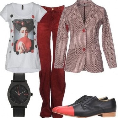 Outfit Microfantasia sulla giacca