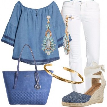 Outfit Bianco e denim