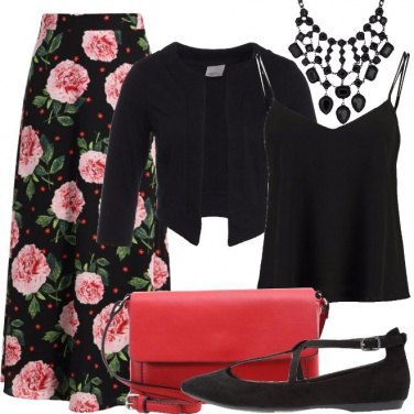 Outfit La gonna lunga a fiori