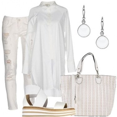 Outfit Bianco casual