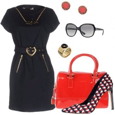 Outfit Cuori rossi cuori blu