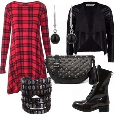Outfit Rock tartan