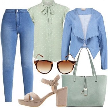 Outfit Denim e verde