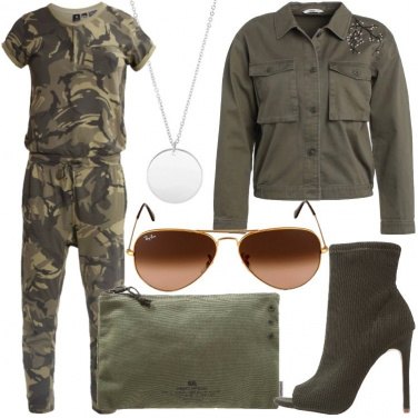 Outfit La jumpsuit militare