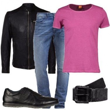 Outfit Pelle e jeans