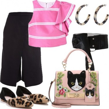 Outfit Rosa ed animalier