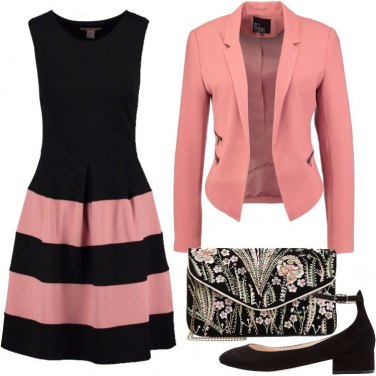 Outfit Rosa e nero