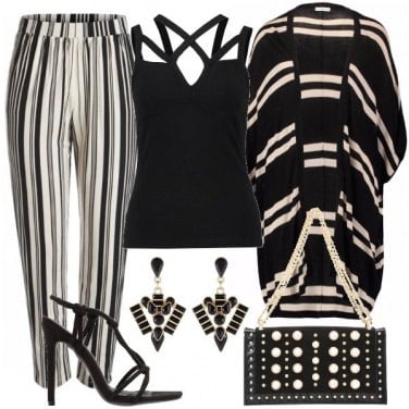 Outfit Incroci di righe
