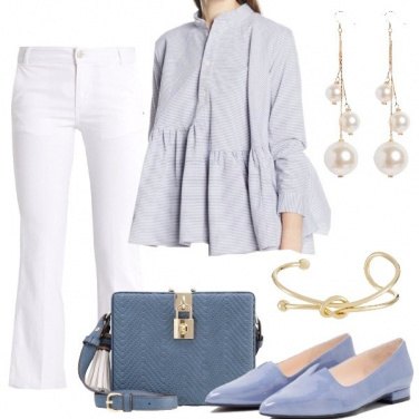 Outfit Bon ton in pantalone e camicia