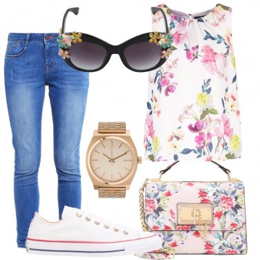 Outfit Sguardo fiorito