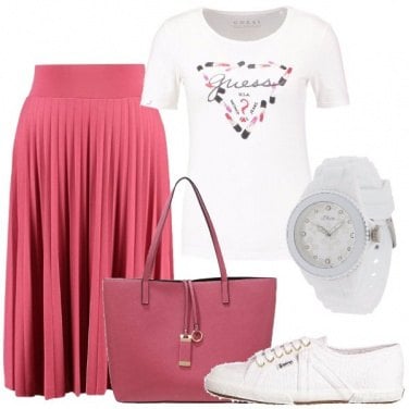 Outfit Gonna plissettata