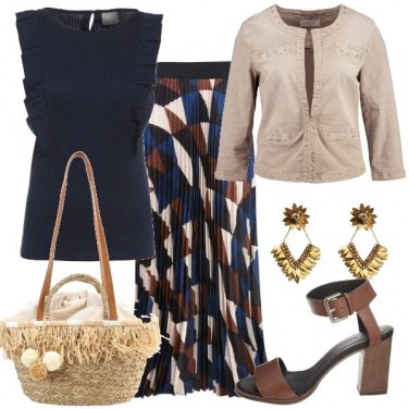 Outfit La gonna lunga plissè