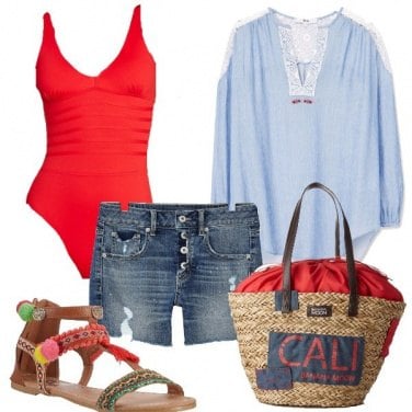 Outfit Iniziamo con un rosso intero