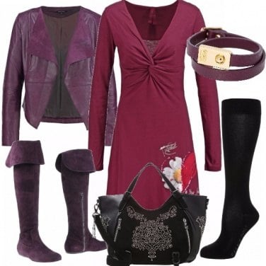 Outfit Adorabile vinaccia