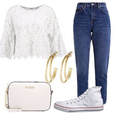 Outfit Vita alta e pizzo