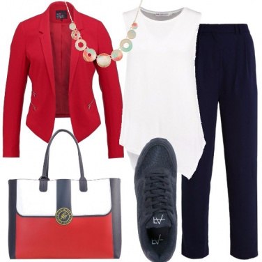 Outfit Rosso e blu