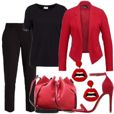 Outfit Solo rosso e nero