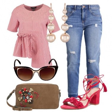Outfit Vichy asimmetrico