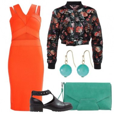 Outfit Il bomber a fiori