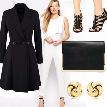 Outfit Bianco nero e oro : è subito party