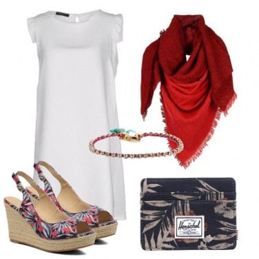 Outfit Rosso sul bianco