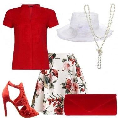 Outfit Rosso per una cerimonia